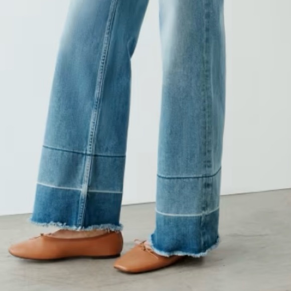 NEW Everlane Toasted Almond Tan Italian Leather The Day Tie Ballet Flat Size 9 - Picture 2 of 13